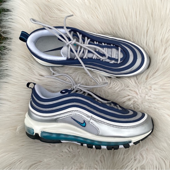 Nike Air Max 97 OG Metallic Silver Blue Sneakers
